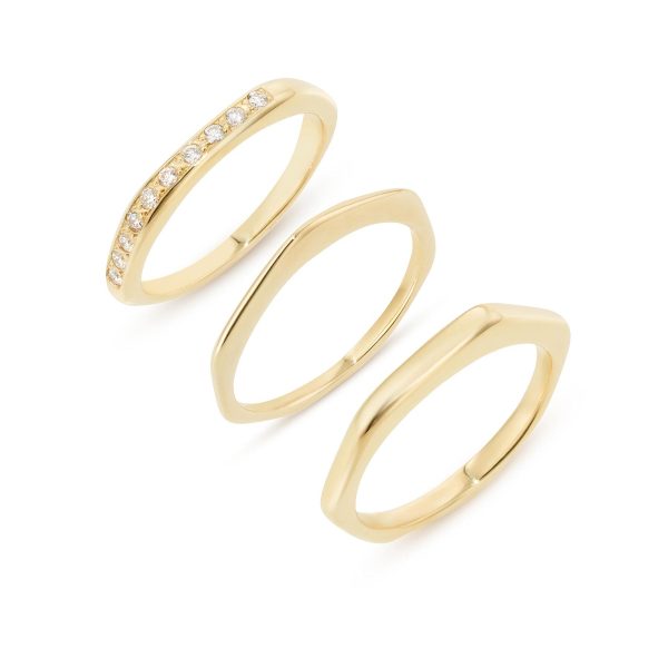 STACKING RINGS | 14kt Gold | mit und ohne Diamanten – Bild 2