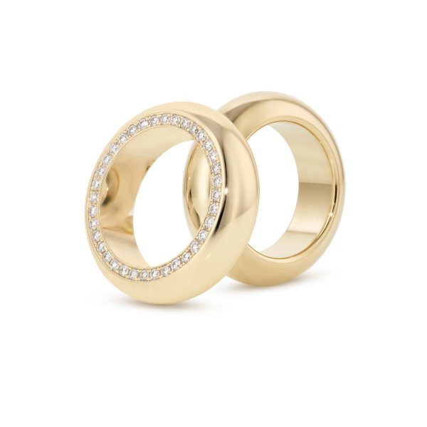 Bold Round Ring aus 14kt Gold mit und ohne Diamanten - ELIZA WEISS