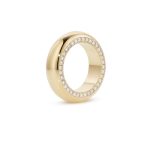 Bold Round Ring aus 14kt Gold mit Diamanten - ELIZA WEISS