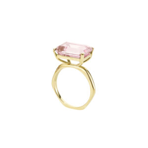 Ring mit Edelstein Rosa in Gold ELIZA WEISS jewelry