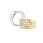 Signet Ring Gold mit Diamanten | ELIZA WEISS