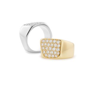 Signet Ring Gold mit Diamanten | ELIZA WEISS