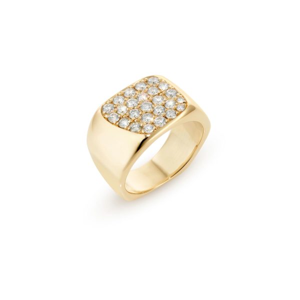 'signet' Ring | 14kt Gold | mit Diamanten – Bild 4
