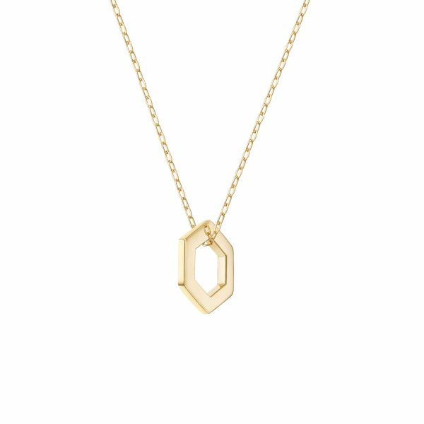 elizaweiss_hexagon_frame_anhänger_gold_01 'HEXAGON FRAME' | Anhänger – Bild 5
