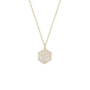 Anhänger Hexagon mit Diamanten in Gold ELIZA WEISS jewelry