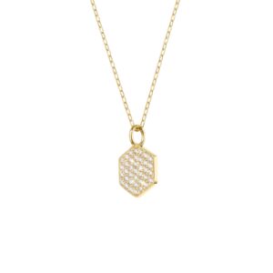 Anhänger Hexagon mit Diamanten in Gold ELIZA WEISS jewelry