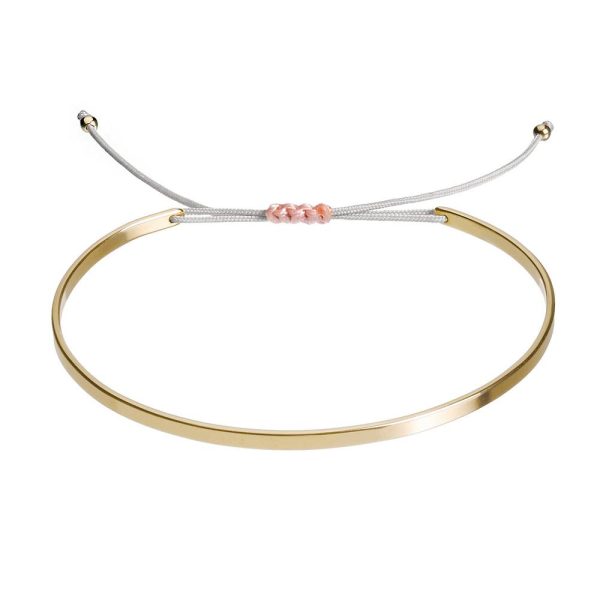 'Slim Cuff' | Gelbgold Plattierung – Bild 5