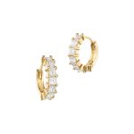 'princess cut diamond hoop' | Creole