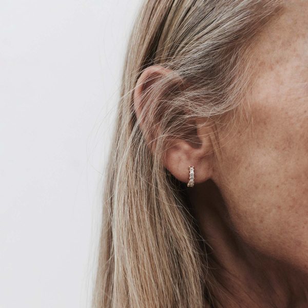 'princess cut diamond hoop' | Creole – Bild 2