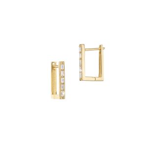 'rectangle diamond hoop' | Creole