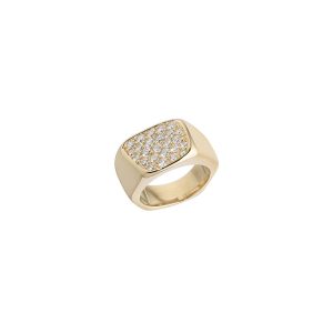 'signet' Ring | 14kt Gold | mit Diamanten