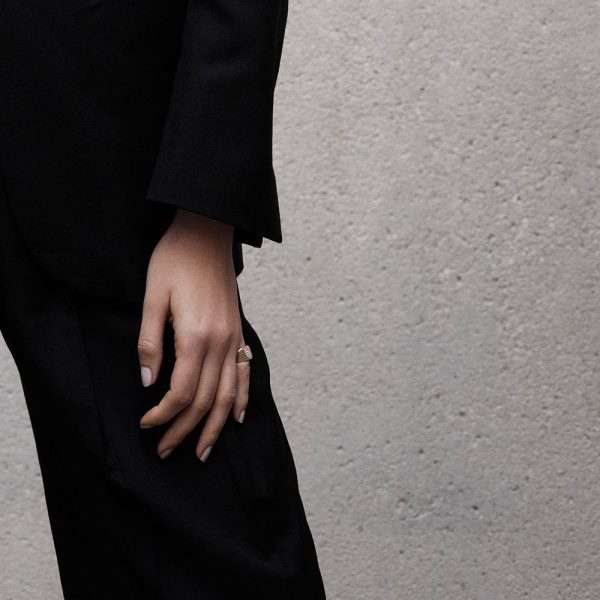 'signet' Ring | 14kt Gold | mit Diamanten – Bild 6