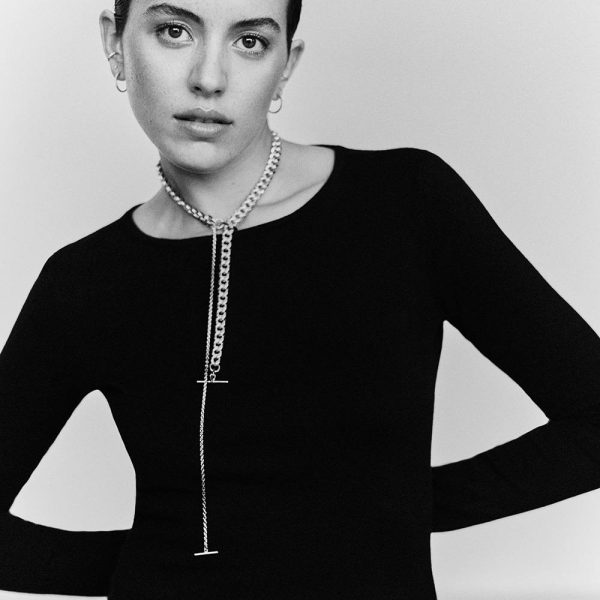 elizaweiss_bold_triangle_collection_kette_silber_gold_11 'bold triangle curbchain' | Kette | Silber – Bild 3