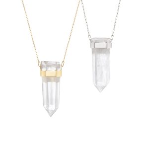 'clear quartz' | Bergkristall Kette
