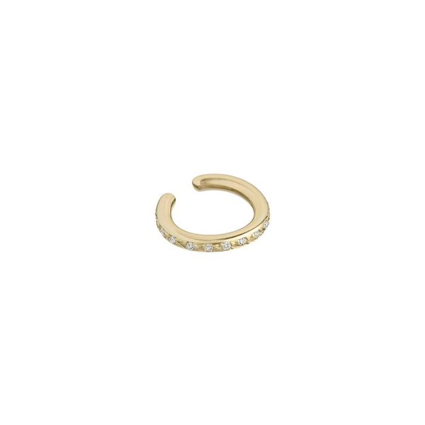elizaweiss_earcuff_bold_round_gold_diamanten_01 'bold round' earcuff | mit und ohne Diamanten – Bild 1