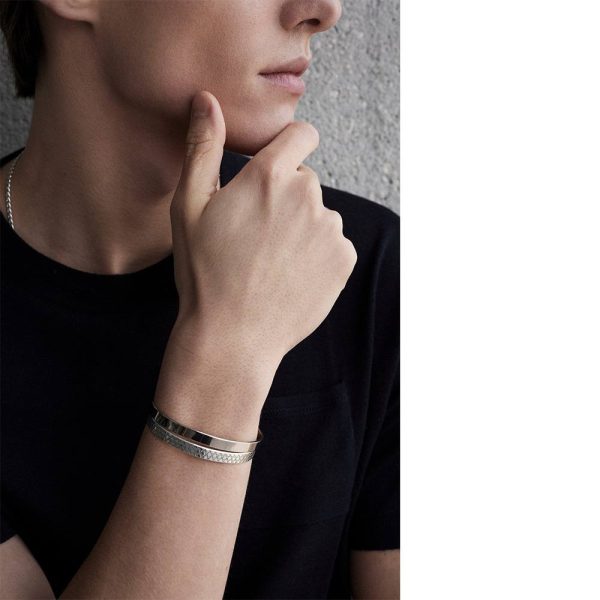 elizaweiss_midi_cuff_armspange_silber_gold_men_5 'midi' Cuff – Bild 5
