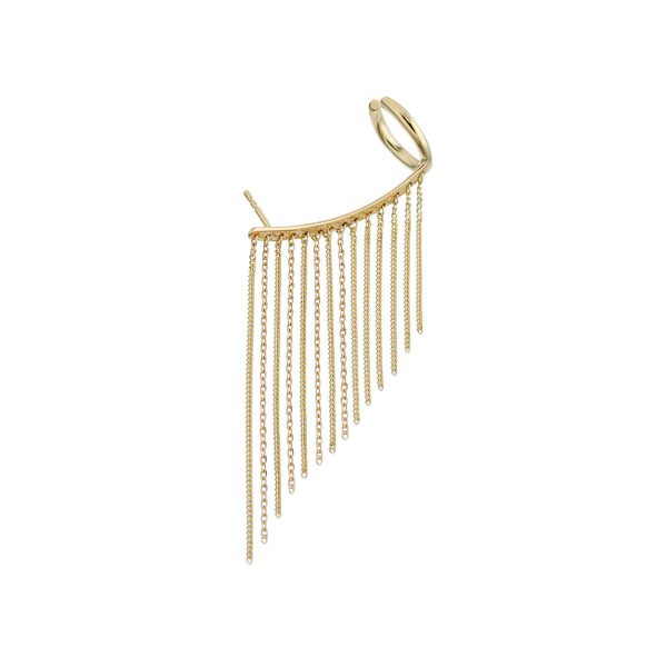 elizaweiss_mono_ohrring_14kt_gold_fringes_06 'feather' | Ohrring | 14kt Gold – Bild 3