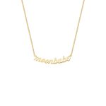 Kette in 14kt Gold mit Schriftzug moonbabe von ELIZA WEISS jewelry