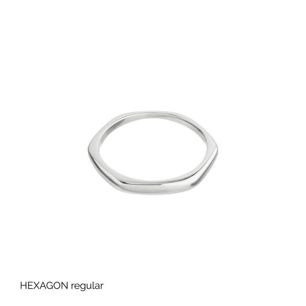 elizaweiss_ring_hexagon_regular_silber_02 'hexagon & ridge' | Ring | Silber – Bild 4