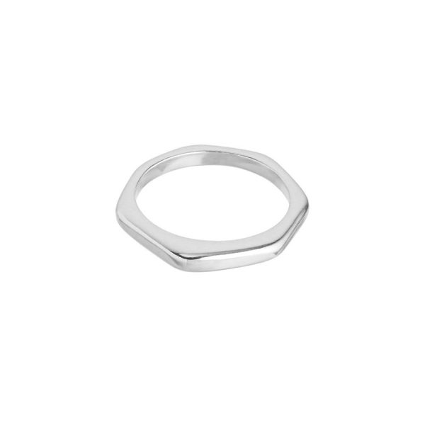 elizaweiss_ring_ridge_medium_silber-1 'hexagon & ridge' | Ring | Silber – Bild 7