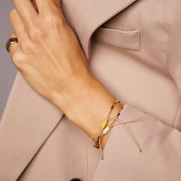 'Slim Cuff' | Gelbgold Plattierung – Bild 3