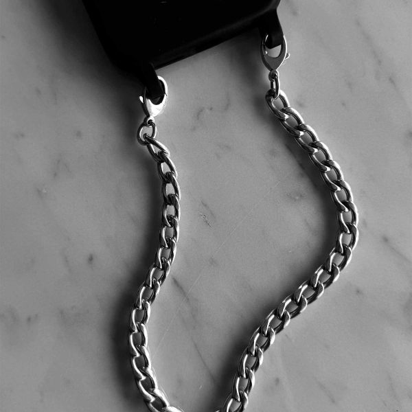 elizaweiss_wide_curbchain_handykette_silber_04 'wide curbchain' | Handykette – Bild 6