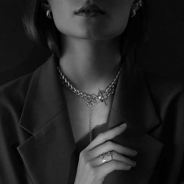 elizaweiss_wide_curbchain_lariat_silber_04 'wide curbchain lariat' | Lasso-Kette – Bild 3