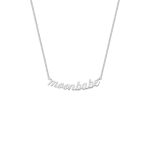 Kette in Sterling Silber mit Schriftzug moonbabe von ELIZA WEISS jewelry