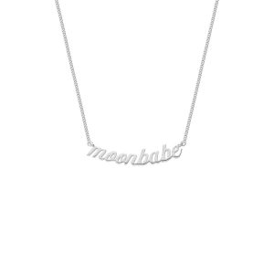 Kette in Sterling Silber mit Schriftzug moonbabe von ELIZA WEISS jewelry