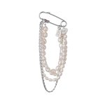 'pearl & chain statement pin' | Anstecknadel – Bild 3
