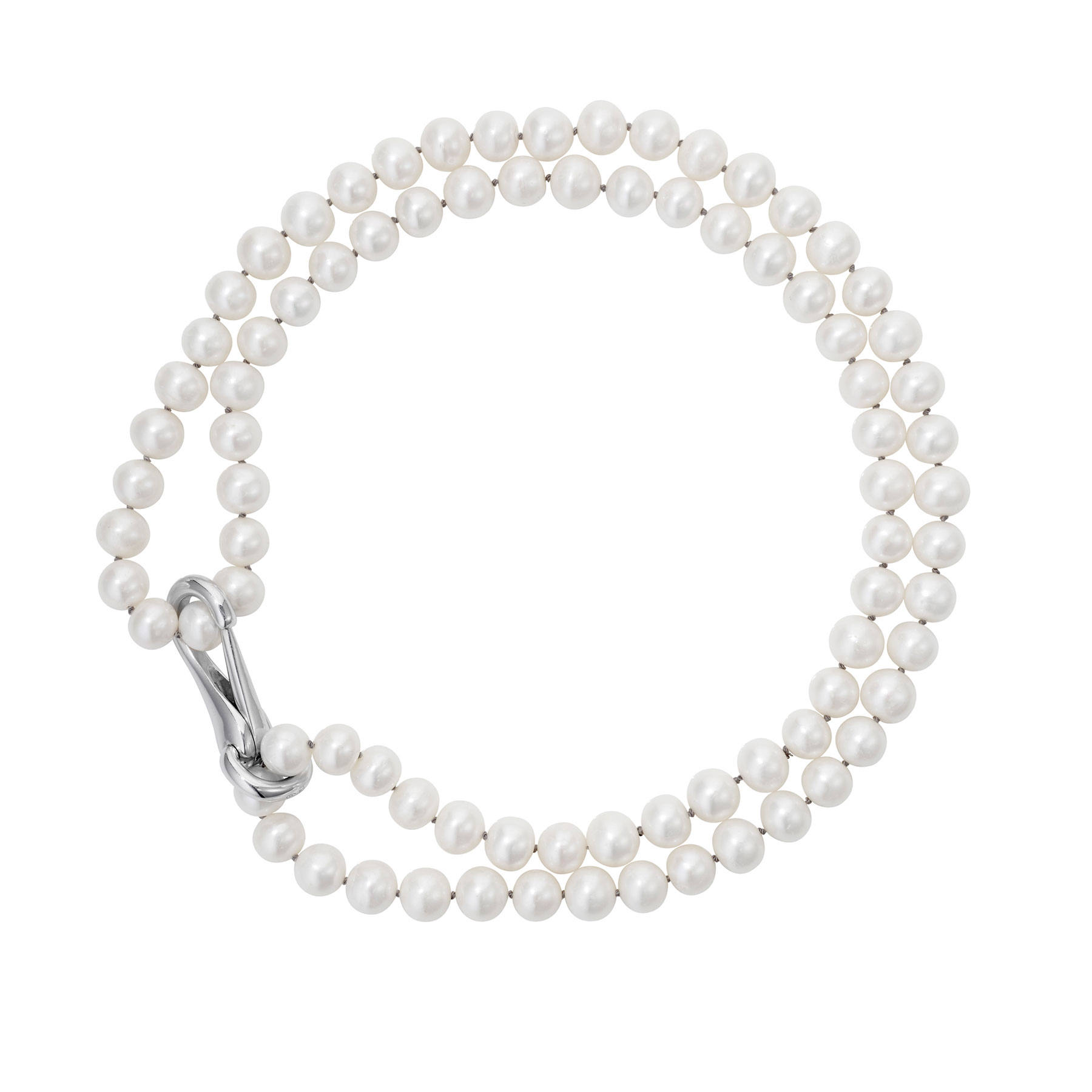 elizaweiss_kette_endless_pearl_icon_choker_silber_01 'endless pearl ICON Choker' | Kette – Bild 1